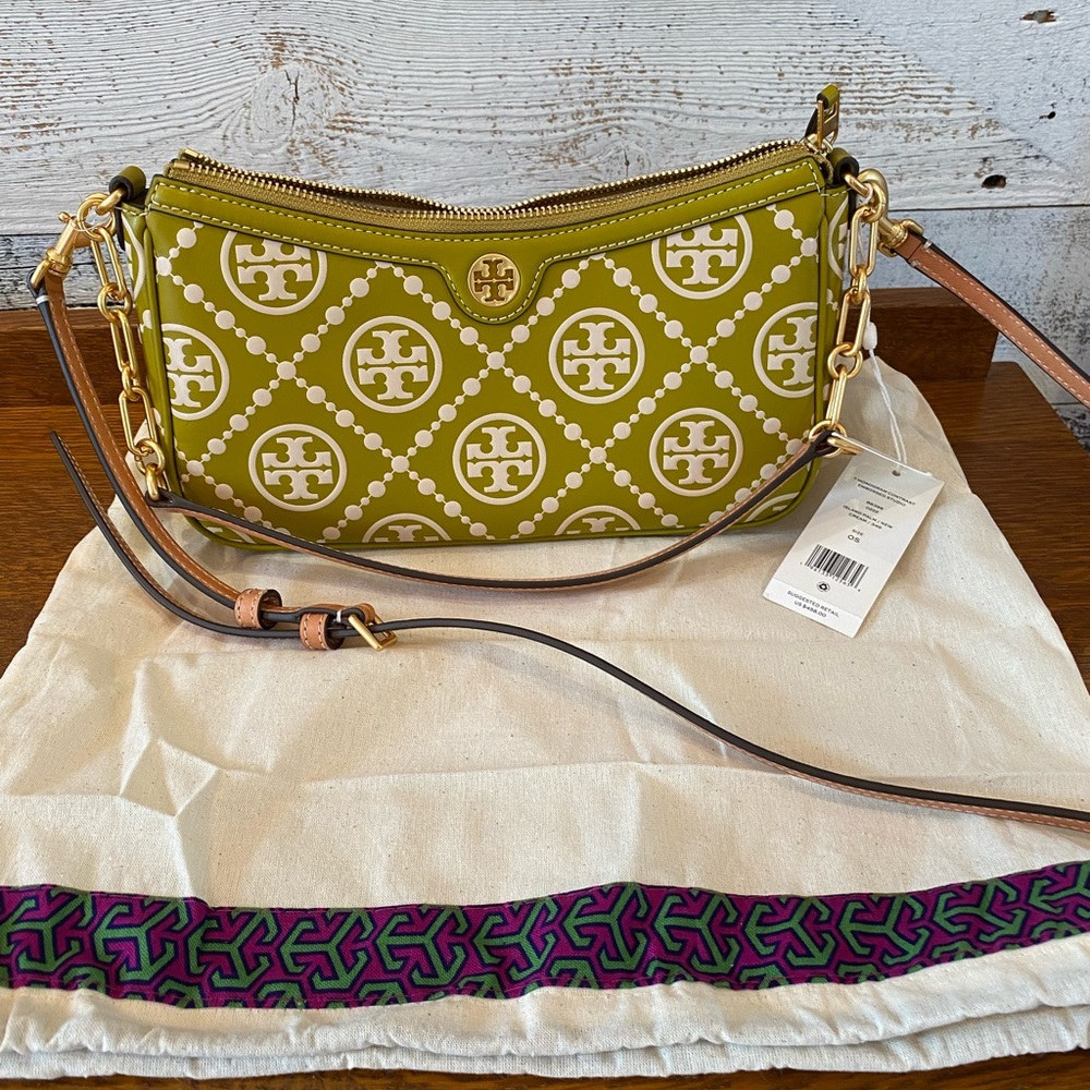 Tory Burch T Monogram Contrast Embossed Studio bag!